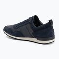 Tommy Hilfiger férfi cipő Iconic Leather Suede Mix Runner éjfél 3