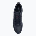 Tommy Hilfiger férfi cipő Iconic Leather Suede Mix Runner éjfél 5