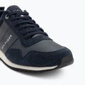 Tommy Hilfiger férfi cipő Iconic Leather Suede Mix Runner éjfél 7