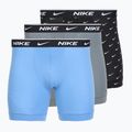 Férfi boxeralsók Nike Everyday Cotton Stretch 3 pairs swoosh print/grey/university blue