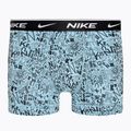 Férfi boxeralsó Nike Everyday Cotton Stretch Trunk 3 darab aquarius blue lg print/grey/uni red 2