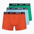 Férfi boxeralsó Nike Everyday Cotton Stretch Trunk 3 darab red/aquarius blue/stadium green