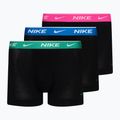 Nike Everyday Cotton Stretch Trunk 3 db férfi boxeralsó blue/turquoise/pink