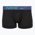 Férfi boxeralsó Nike Dri-Fit Essential Micro Trunk 3 pár fekete zöld sokk/vadlila/fekete szöveg wb 3