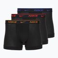 Férfi boxeralsó Nike Everyday Cotton Stretch Trunk 3 pár fekete lig crim/des och/deep night logós derékpánt 3 pár