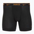 Férfi Nike Everyday Cotton Stretch boxeralsó 3 pár fekete light crimsn/desrt okkersárga/fekete derékszíjjal 4