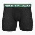 Nike Dri-FIT Ultra Comfort férfi boxeralsó 3 pár fekete evrgreen aura/deep night/fekete derékpántos fekete pár 2