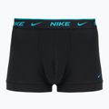 Férfi boxeralsó Nike Everyday Cotton Stretch Trunk 3 pár fekete világos kék/poros kaktusz/fekete derékpánt fekete derékrész 5