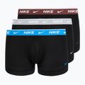 Férfi boxer nadrág Nike Cotton Stretch Trunk 3 pack open black