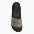 Calvin Klein férfi flip-flop HM0HM01063 Chuncky Pool Slide Rub Smokey Olive/Fekete Chuncky Pool Slide Rub Smokey Olive/Black 5