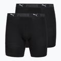 Férfi boxer nadrág Cotton Long 2 pack black