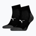 Zokni PUMA Sport Cushioned Quarter 2 pairs black