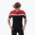 Férfi kerékpáros póló Rogelli Course black/red/white