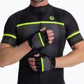 Rogelli Hero II férfi kerékpáros kesztyű fekete/fluor/szürke 2
