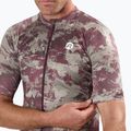 Rogelli Essential Graphic II férfi kerékpáros trikó taupe / bordó 4
