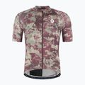 Rogelli Essential Graphic II férfi kerékpáros trikó taupe / bordó 7