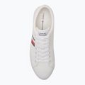 Tommy Hilfiger férfi edzőcipő Th Hi Vulc Low Core Stripes Mesh YBS fehér 5