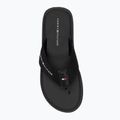 Férfi flip-flop papucs Tommy Hilfiger Leather Beach Sandal black 5