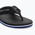 Férfi flip-flop papucs Tommy Hilfiger Leather Beach Sandal black 7
