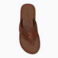 Férfi flip-flop papucs Tommy Hilfiger Leather Beach Sandal winter cognac 5