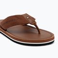 Férfi flip-flop papucs Tommy Hilfiger Leather Beach Sandal winter cognac 7