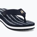 Női flip-flop papucs Tommy Hilfiger Im Th Chainprint Midwedge Sandal space blue 7