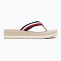 Női flip-flop papucs Tommy Hilfiger Corp Mid Wedge Beach Sandal muslin 2