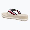 Női flip-flop papucs Tommy Hilfiger Corp Mid Wedge Beach Sandal muslin 3
