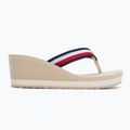 Női flip-flop papucs Tommy Hilfiger Corporate Wedge Beach Sandal muslin 2