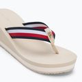 Női flip-flop papucs Tommy Hilfiger Corporate Wedge Beach Sandal muslin 7