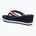 Női flip-flop papucs Tommy Hilfiger Corporate Wedge Beach Sandal space blue 3