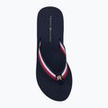 Női flip-flop papucs Tommy Hilfiger Corporate Wedge Beach Sandal space blue 5