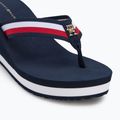 Női flip-flop papucs Tommy Hilfiger Corporate Wedge Beach Sandal space blue 7