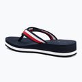 Női flip-flop papucs Tommy Hilfiger Corp Mid Wedge Beach Sandal space blue 3