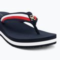 Női flip-flop papucs Tommy Hilfiger Corp Mid Wedge Beach Sandal space blue 7