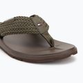 Férfi flip-flop papucs Tommy Hilfiger Molded Web Beach Sandal army green 7