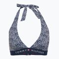 Tommy Hilfiger Halter Rp Print fürdőruha felső illusztrált hullám sötét éjszakai tengerészgyalogság
