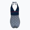Tommy Hilfiger női egyrészes fürdőruha Halter One Piece Rp Print illusztrált hullám sötét éjszakai tengerészgyalogság 2