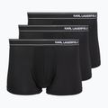 Férfi boxeralsók KARL LAGERFELD Stripe Logo Micro Trunk 3 pár black