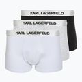 Férfi boxeralsó KARL LAGERFELD Elastic Trunk 3 pár black/white/grey