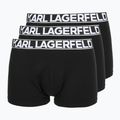 Férfi boxeralsó KARL LAGERFELD Bold Elastic Trunk 3 pár black