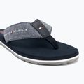 Férfi flip-flop papucs Tommy Hilfiger Chambray Beach Sandal desert sky 7