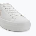 Calvin Klein női edzőcipő YW0YW01763 Vulc Flatform Low Cv MG tripla fényes fehér 5