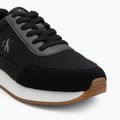 Calvin Klein női cipő YW0YW01888 Retro Runner Low Laceup Canvas fekete/világos fehér 7