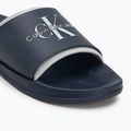 Férfi Calvin Klein YM0YM00361 Slide Rubber Neoprene Monologo navy/oyster mushroom flip-flopok 7