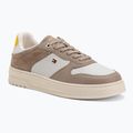 Női cipők Tommy Hilfiger Sporty Cupsole Tumbled Leather coastal taupe/ecru/yellow