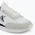 Női cipők Calvin Klein YW0YW02060 Retro Runner Sock Laceup Mix Mat bright white/black/marshmallow 7