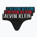 Férfi alsónadrág Calvin Klein 000NB3607A Hip Brief 3 pairs black with oatmeal logo/black with age