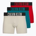Boxeralsó Calvin Klein 000NB3609A Boxer Brief 3 pairs oatmeal/aged redwood/bright turquoise