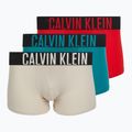 Férfi boxer Calvin Klein 000NB3608A Trunk 3 pár zabpehely/öreg vörösfa/ragyogó türkiz